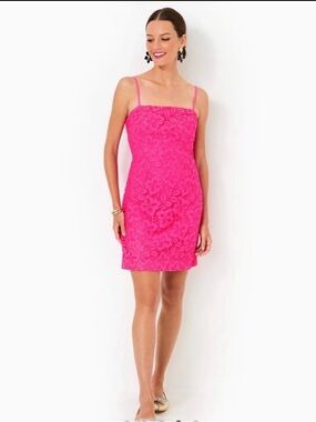 Lilly Pulitzer Maret Pink Corded Lace Dress - Size 00